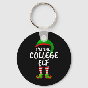 Matching Family Funny I'm The College Elf Christma Key Ring
