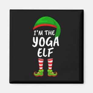 Matching Family Funny I'm The Yoga Elf Christmas Magnet