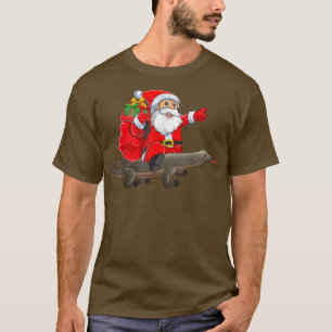 Matching Family Funny Santa Riding Komodo Dragon C T-Shirt