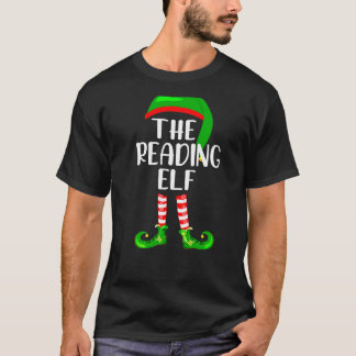 Matching Family Group Christmas The Reading Elf T-Shirt