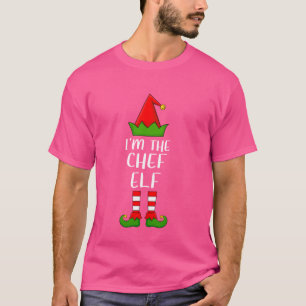 Matching Family Group I'm Chef Elf Christmas T-Shirt