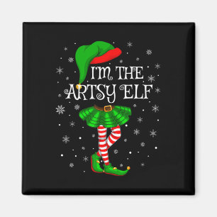 Matching Family Group I'm The Artsy Elf Christmas Magnet