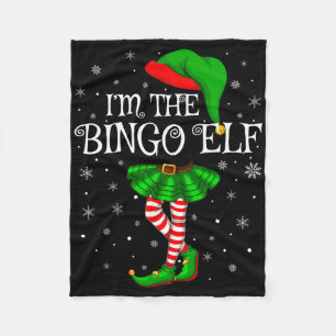 Matching Family Group I'm The Bingo Elf Christmas  Fleece Blanket