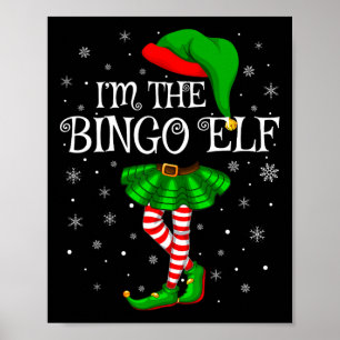 Matching Family Group I'm The Bingo Elf Christmas Poster