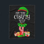 Matching Family Group I'm The Crafty Elf Christmas Fleece Blanket<br><div class="desc">Matching Family Group I'm The Crafty Elf Christmas</div>