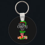 Matching Family Group I'm The Crafty Elf Christmas Key Ring<br><div class="desc">Matching Family Group I'm The Crafty Elf Christmas</div>