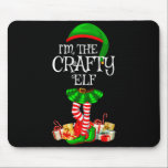 Matching Family Group I'm The Crafty Elf Christmas Mouse Pad<br><div class="desc">Matching Family Group I'm The Crafty Elf Christmas</div>