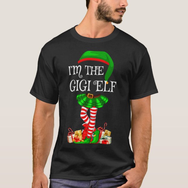 Matching Family Group I'm The Gigi Elf Christmas  T-Shirt (Front)