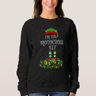 Matching Family Group I'm The Motocross Elf Christ Sweatshirt