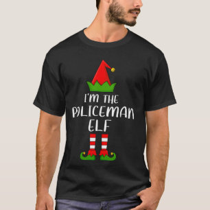 Matching Family Group I'm The Policeman Elf Christ T-Shirt