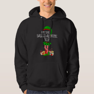 Matching Family Group I'm The Sassy Auntie Elf Chr Hoodie
