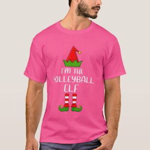 Matching Family Group I'm The Volleyball Elf Chris T-Shirt