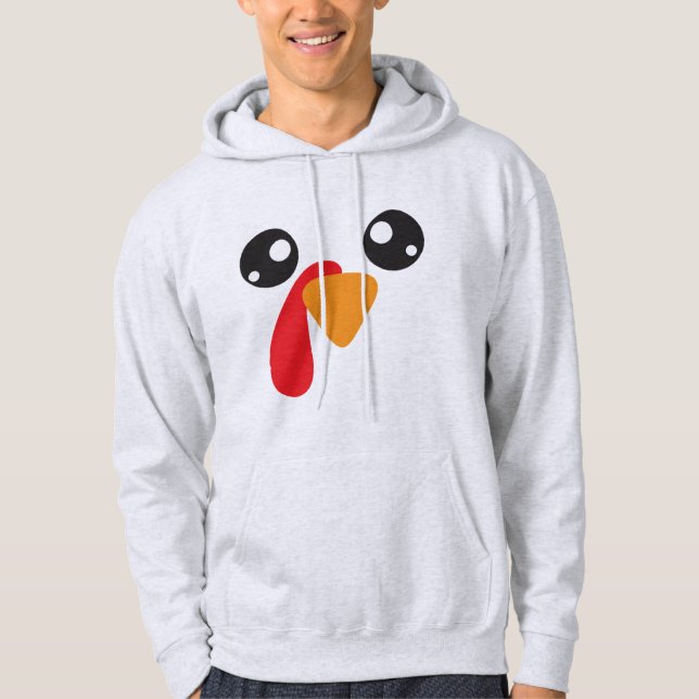 Matching Family Holiday Turkey Graphic Tailgate Hoodie (Front)