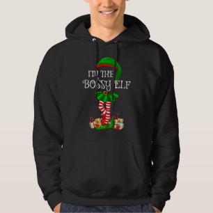 Matching Family I'm The Bossy Elf Christmas Hoodie
