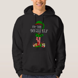 Matching Family I'm The Bossy Elf Christmas Hoodie