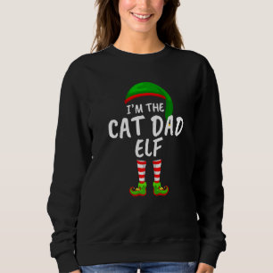 Matching Family I'm The Cat Dad Elf Christmas Sweatshirt