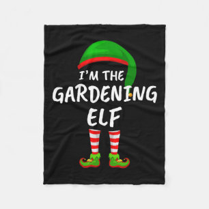 Matching Family I'm The Gardening Elf Christmas  Fleece Blanket