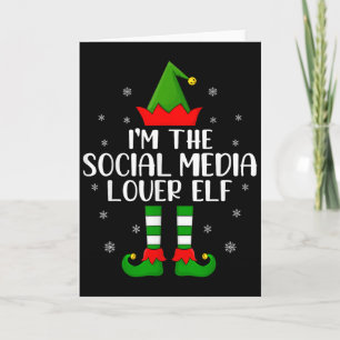 Matching Family I'm The Social Media Lover Elf Chr Card