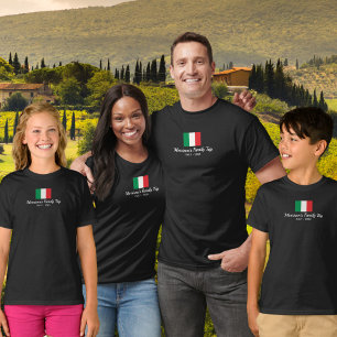 Matching Family Italy Trip Italian Flag Custom T-Shirt