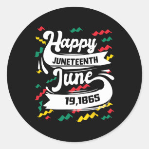 Matching Family Juneteenth Day Happy Juneteenth Classic Round Sticker