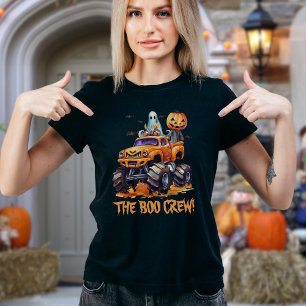 Matching Family Monster Truck Cute Boo Crew Womens T-Shirt