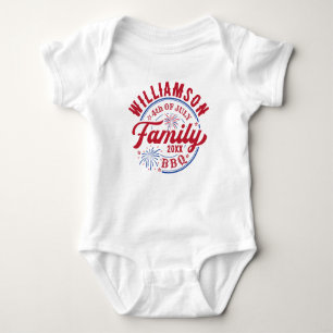 Matching Family Name 4th of July Red White Blue  Baby Bodysuit