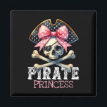 Matching Family Pirate Birthday Party School Kids  Magnet<br><div class="desc">Matching Family Pirate Birthday Party School Kids Funny Pirate Princess Coquette Bow Halloween Costume Girls</div>