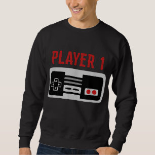 Matching Family Player 1 Video Game Sweatshirt
