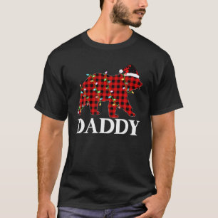 Matching Family Pyjamas Buffalo Plaid Daddy Bear C T-Shirt
