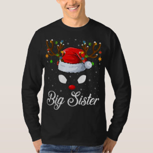 Matching Family Santa Hat Big-Sister Reindeer Chri T-Shirt