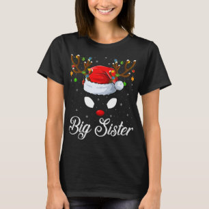 Matching Family Santa Hat Big-Sister Reindeer Chri T-Shirt