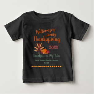 Matching Family Thanksgiving Outfits Names Year Baby T-Shirt