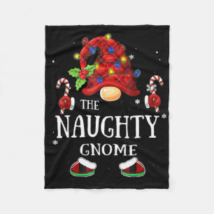 Matching Family The Naughty Gnome Christmas Group  Fleece Blanket