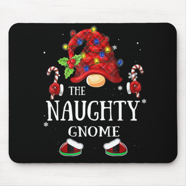 Matching Family The Naughty Gnome Christmas Group  Mouse Pad (Front)