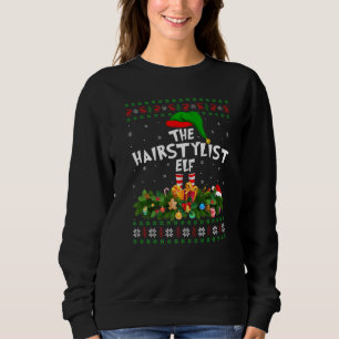 Matching Family Ugly The Hairstylist Elf Christmas Sweatshirt