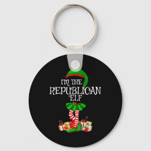 Matching Family Women Girls I'm The Republican Elf Key Ring