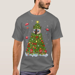 Matching Family Xmas Lights Funny Siamese Cat Chri T-Shirt