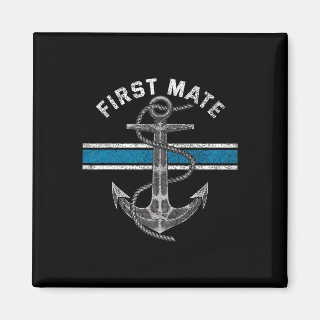 Matching First Mate Sailing Sets Boating Captain  Magnet (Front)