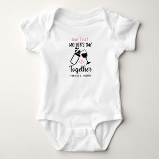 Matching First Mother's Day Together Personalised Baby Bodysuit