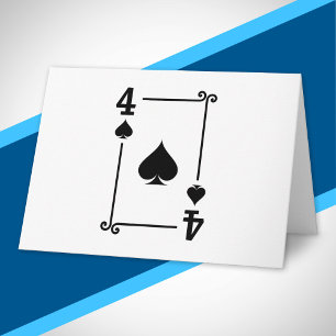 Matching Four Spades Suit Playing Cards Modern 4