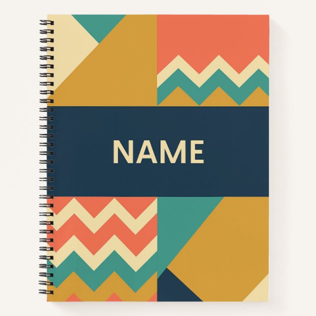 Matching Front & Back, Trendy Colours & Patterns Notebook (Front)