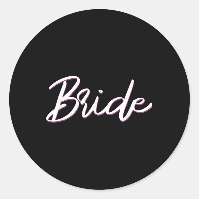 Matching Getting Ready Bride &amp; Groom Wedding G Classic Round Sticker (Front)