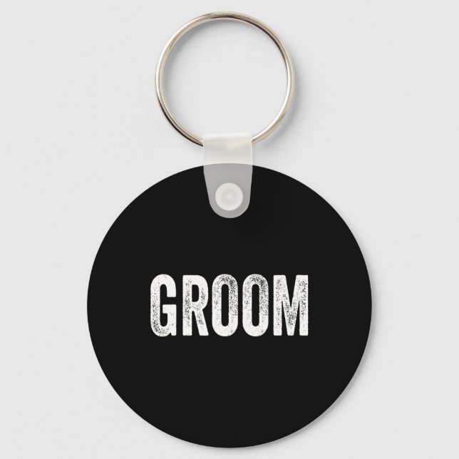 Matching Getting Ready Bride And Groom Wedding Gro Key Ring (Front)