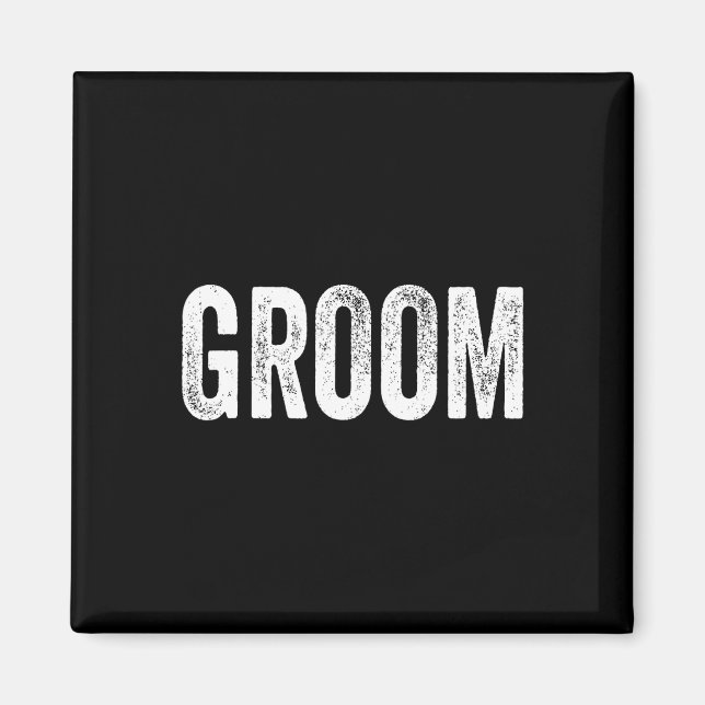 Matching Getting Ready Bride And Groom Wedding Gro Magnet (Front)