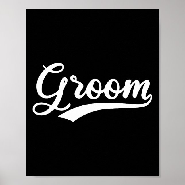 Matching Getting Ready Bride And Groom Wedding Gro Poster (Front)