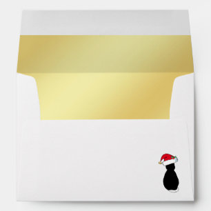 Matching Gold Lined Envelope