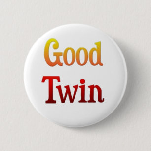 Matching Good Twin Bad Twin Gifts 6 Cm Round Badge