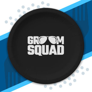 Matching Groomsman Group Groomsmen Bachelor Party Paper Plate
