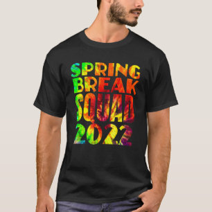 Matching Group Spring Break Squad 2022 Vintage Tie T-Shirt