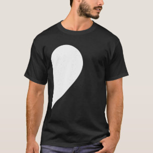 Matching Half Heart White Valentines Day Twin T Sh T-Shirt